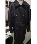 New Chaps Ralph Lauren Men&#39;s Size 40R Trench Coat Jacket Black Polyester - $1,207.91 MXN