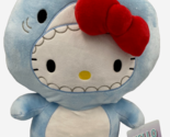 Xlarge Hello Kitty Plush Toy Blue SHARK 13 inch Tall  Cute Gift Sanrio N... - $29.39