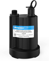 Acquaer Submersible Water Pump 1/6 HP Sump Pump Thermoplastic Utility Pu... - £99.32 GBP