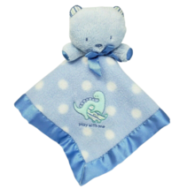 Baby Carter&#39;s Blue Teddy Bear Dinosaur Security Blanket Stuffed Animal Plush - £37.20 GBP