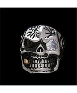 Pewter Skull Ring Size 10! - $180.92 MXN