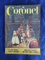 Coronet Magazine Vintage October 1952 Marilyn Monroe Article Halloween Cover [Ha - £54.53 GBP