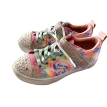 Skechers Twinkle Toes Girls Size 1.5 Pink Multicolor Sneaker Shoes Light... - $17.81