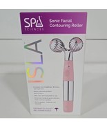Spa Sciences Sonic Facial Contouring Roller Pink Rechargeable NIB Silver - $275.67 MXN