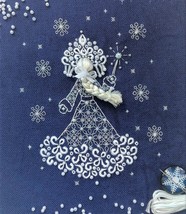 Snow Queen Cross Stitch Blackwork pattern pdf, Christmas Fairy cross stitch  - £8.02 GBP