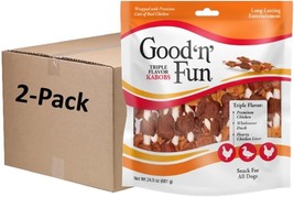 Good&#39;N&#39;Fun Triple Flavored Rawhide Kabobs For Dogs, 24 Oz, 36 Count, 2 Pack - $32.99