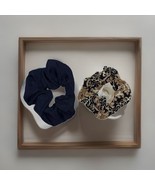 Classic Gold &amp; Royal Blue Hair Scrunchie: Oversized Gold &amp; Royal Blue Lace - $5.90