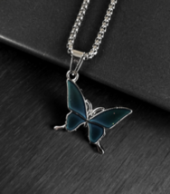 Butterfly necklace female cold wind niche design sense of advanced sweet... - £15.56 GBP