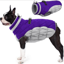 Medium Dog Coat Jacket Vest Purple Reflective Water Resistant - $25.00