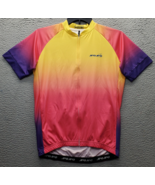 JPOJPO Cycling Jersey Women&#39;s XL Multicolor Short Sleeve Back Pocket Ful... - $21.44