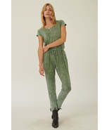 Mineral Washed Finish Knit Green Jumpsuit - £39.16 GBP