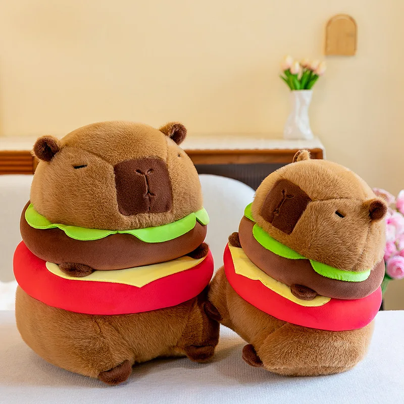 Burger capybara plush stuffed toy simulation animal doll pillow children s toy birthda thumb200