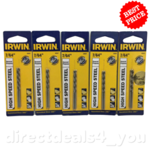 Irwin  High Speed Steel  #60507   7/64&quot; Drill Bit  Pack of 5 - £15.56 GBP