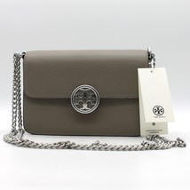 TORY BURCH Olivia Pebbled Leather Bag 141659 Gray Heron With Tags MSRP $348 - £159.03 GBP