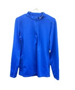Nike Dri-Fit Men&#39;s 1/4 Zip Long Sleeve Pullover Blue Fitted Size M - $18.22 CAD