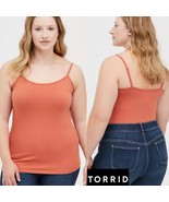 Torrid Orange Redwood Foxy Fitted Camisole Cami Plus Size 3 3X - $277.08 MXN