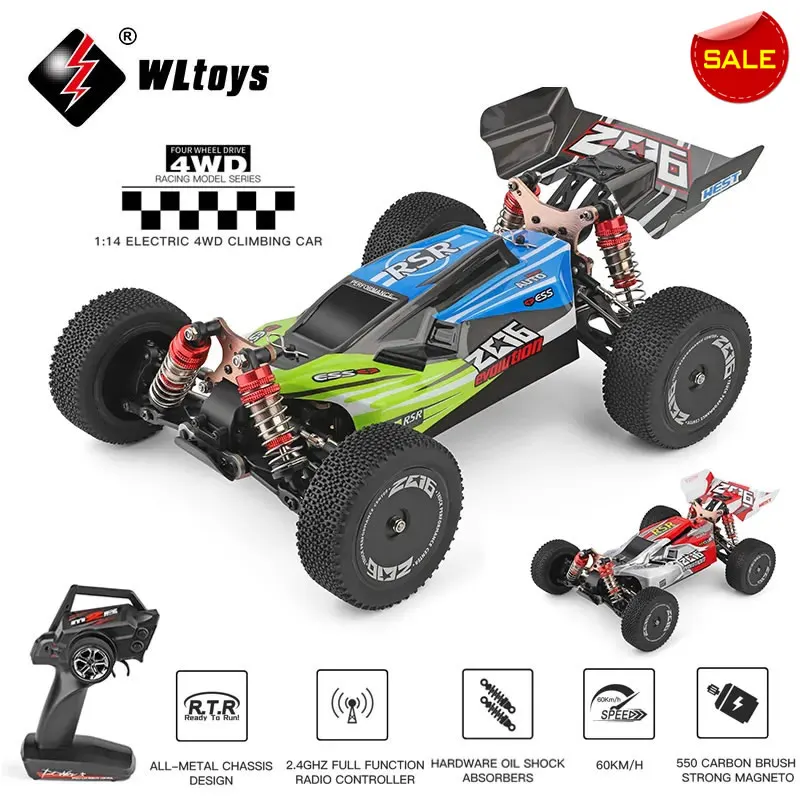 WLtoys 144001 1:14 RC Racing Car 65Km/H 2.4G Remote Control High Speed Off-Road - £123.01 GBP+