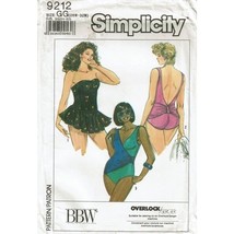 Simplicity Sewing Pattern 9212 Swimsuit One Piece Womens Plus Size 26W-32W - $16.19