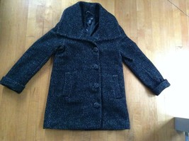 H&amp;M Women&#39;s Size 4  Peacoat Wool Blend Black/Gray - $28.11