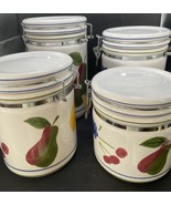 Vintage Set Of 4 Certified International Corporation CIC Canisters Fruit... - $637.20 MXN