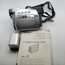 Canon ZR60 Camcorder -  Silver- for parts, untested, no power cord - £19.56 GBP