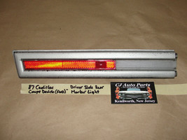87 Cadillac Coupe Deville Fwd Left Side Rear Marker Park Light Lens Trim Bezel - £54.26 GBP