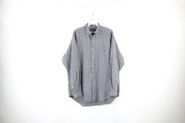 Vtg 90s Ralph Lauren Mens Medium Big Shirt Collared Long Sleeve Button Shirt USA - £31.54 GBP