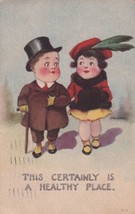 Certainly Is A Healthy Place Postcard 1913 E. B. Kemble Couple St. Louis MO - £2.39 GBP
