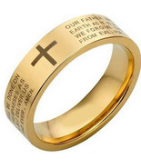 (New With Tag) Tungsten Carbide Cross Wedding Band Ring-Price for one ri... - £46.90 GBP