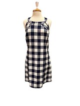 Women’s Crown &amp; Ivy NWT Navy Check Garden Party Plaid Mid Length Dress S... - £26.40 GBP