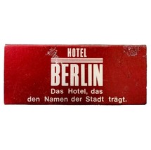 Hotel Berlin Germany Vintage Matches Lutzowplatz Collectible Europe E76m1 - $366.58 MXN