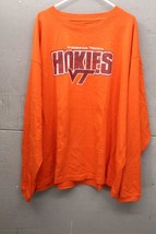 EUC Virginia Tech VT Hokies NCAA Long Sleeve Tee Tshirt Orange Logo Unis... - £14.16 GBP