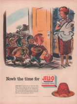Vintage 1952 Jell-O Now&#39;s the time For Jell-O Mom &amp; Kids Print Advertisement - £5.18 GBP
