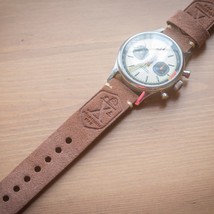 Premium Thick Italian Suede Leather Handmade Watch Strap 20mm Flottiglia Brown - £21.03 GBP