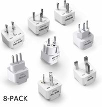 8pc grounded foreign adapter plug set - £23.71 GBP