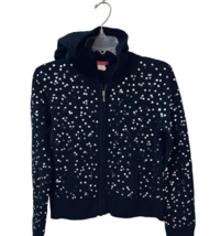 J.Crew Wool Sweatshirt Full Zip Hoodie black sequence full zip Size Small - $24.74