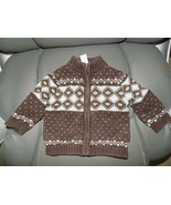 Janie And Jack Argyle Brown Zip Up Sweater Jacket Lined  Size 6/12 Months - $26.39