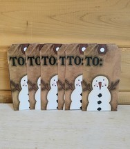 Lot of 6 New Unused Christmas Gift Tags Snowman - $16.64