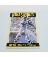 1990 Fleer Don Mattingly League Standouts Baseball Card #2 Insert (Yankees) - $4.72