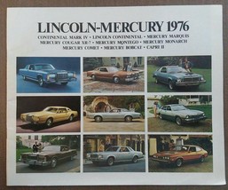 1976 Lincoln Mercury Sales Brochure Marquis Montego Capri Mark IV Continental - £9.61 GBP