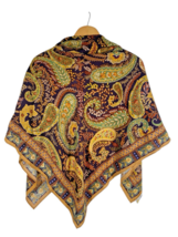 Talbots Scarf Wrap Shawl Silk Wool Paisley Formal Preppy Tailored Old Mo... - $747.41 MXN