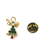 Crystal Christmas Tree Angel VINTAGE Pin - $94.08 MXN