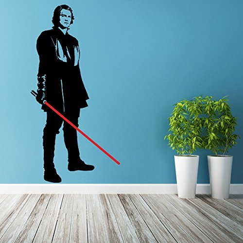 Primary image for (20'' x 39'') Star Wars Vinyl Wall Decal / Anakin Skywalker with Lightsaber Die 