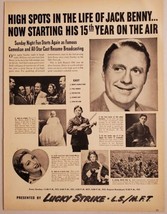 1946 Print Ad Lucky Strike Cigarettes Famous Comedian &amp; Violin Player Jack Benny - £13.46 GBP