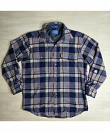 Pendleton Pure Virgin Wool Plaid Shacket Shirt Lined Collar USA Made Siz... - €51,48 EUR
