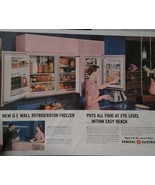 Set Vintage GE Advertisement 1941 Elec Sink PINK Wall Refrigerator Freez... - £15.54 GBP