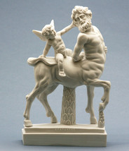 Centaur &amp; Cupid Mythology Greek Roman Cast Marble Statue Sculpture Copy ... - $74.52