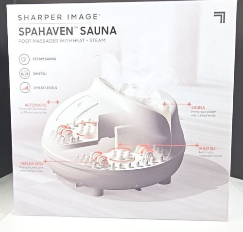 Sharper Image Spahaven Sauna Foot Massager With Heat And Steam Automatic Timers - £55.94 GBP