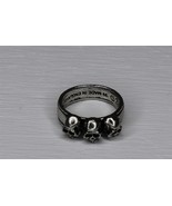 Caput Mortem Skull Ring Size 7 Alchemy Gothic English Pewter - £17.97 GBP
