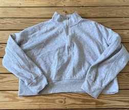 Fabletics Women’s 1/2 Zip Crop Sweatshirt SizeSweatshirt Size L Grey G10 - £11.61 GBP